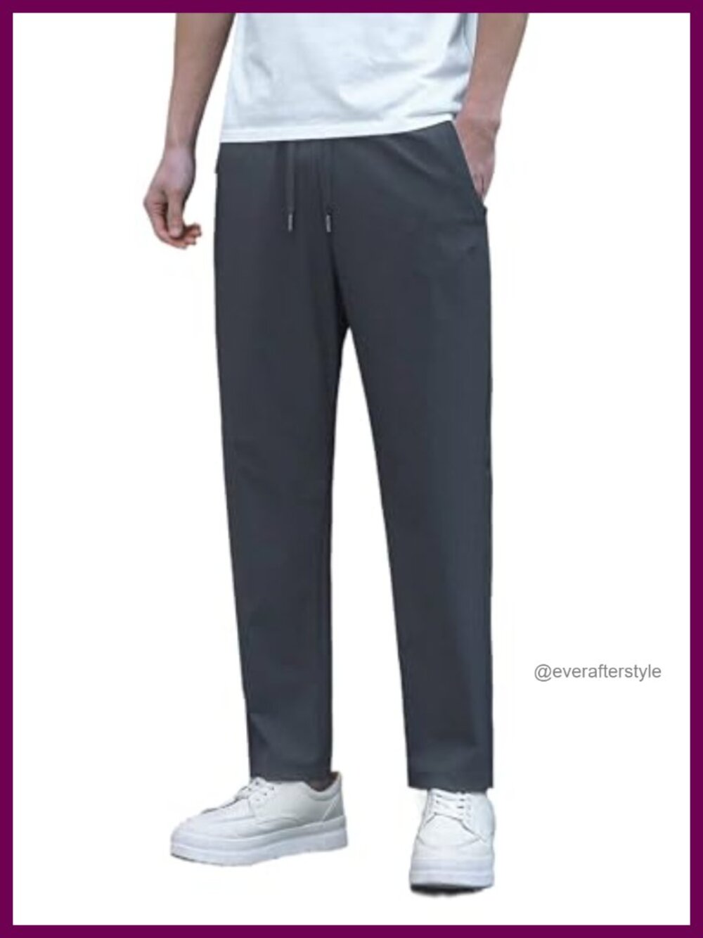 Men's Stretch Athletic Golf Pants 28-29" Inseam Zip Pockets Quick Dry